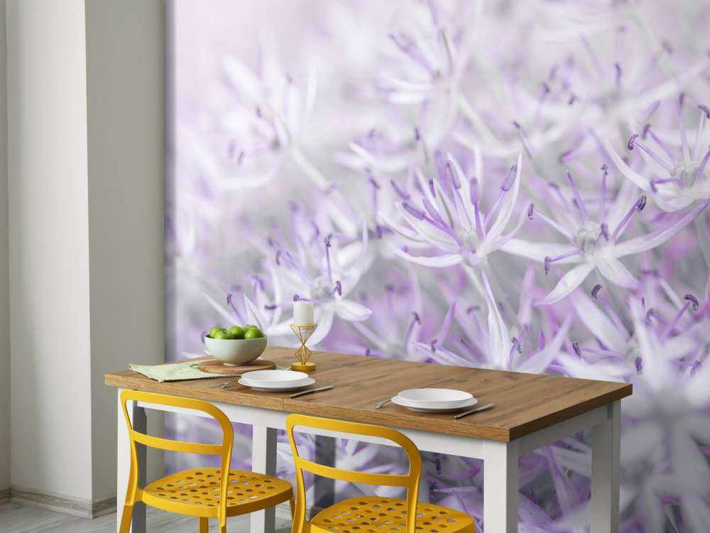 Primer plano de las flores de Allium