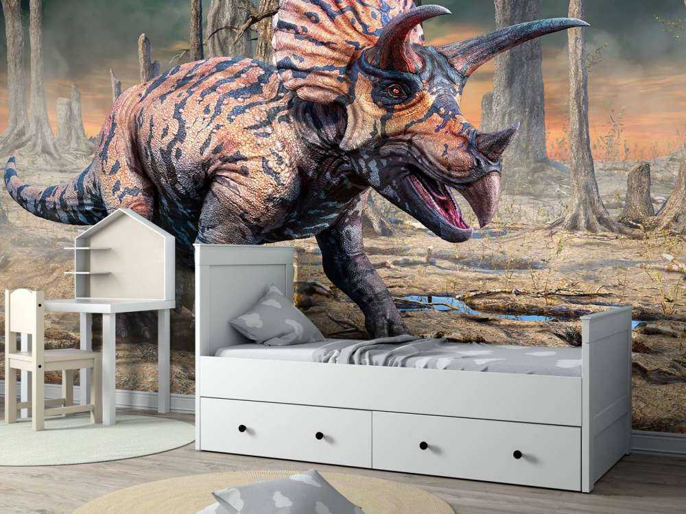 Torosaurus en una zona desierta