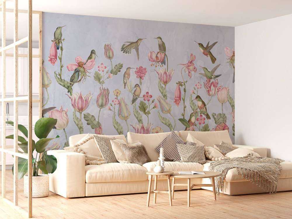 Sinfonía de Colibríes de Primavera - Serenata en Azul Pastel