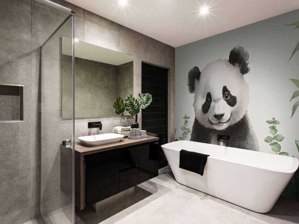 Panda bebé en la selva