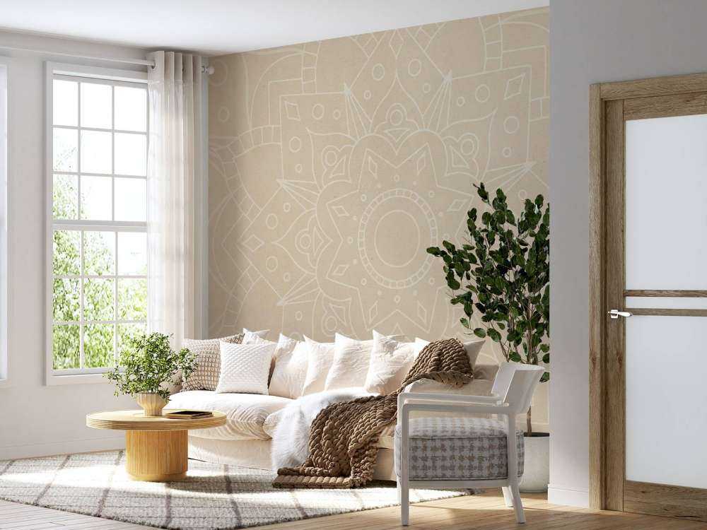 Beige Mandala Art