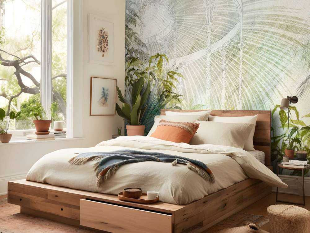 Invernadero con plantas tropicales