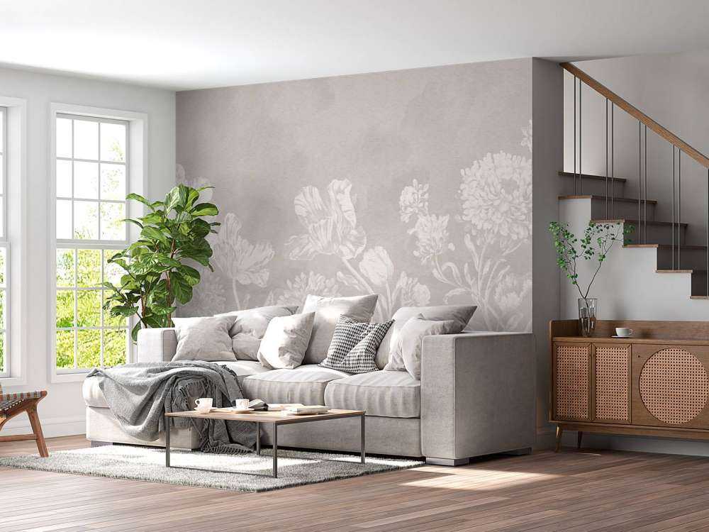 Paisaje floral barroco - greige