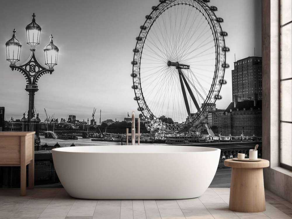 Noria en blanco y negro