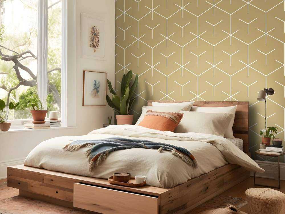 Hexágonos geométricos, oro