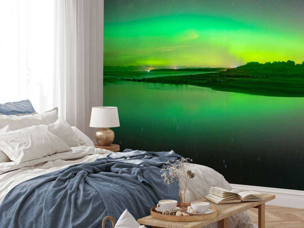 Una aurora boreal brillante