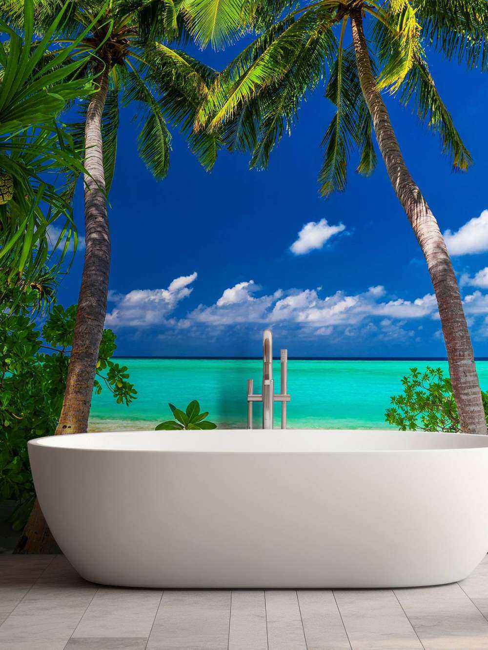 Palmeras en una isla