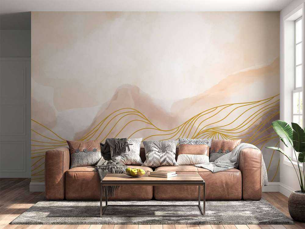 Montañas de arte lineal