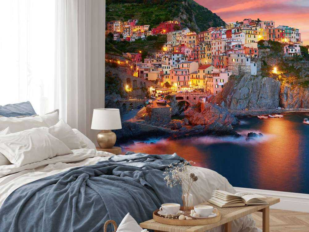 Ciudad italiana al atardecer