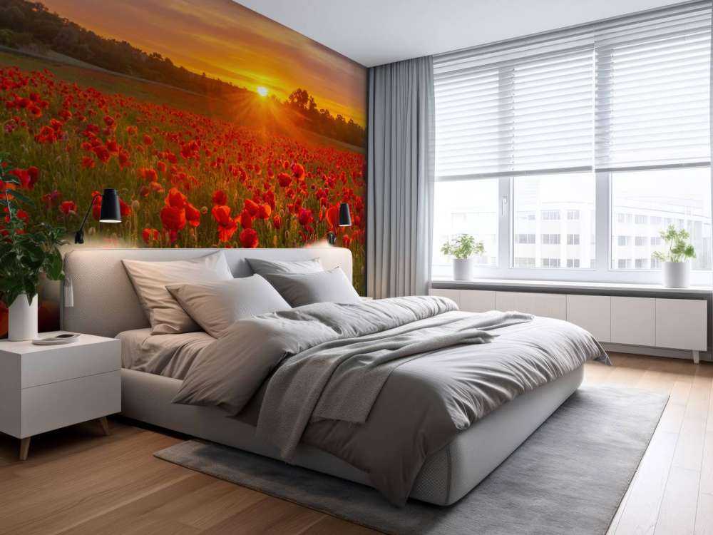 Campo de amapolas en flor